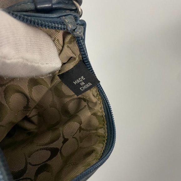 Coach Blue Leather Wristlet - Picture 10 of 10